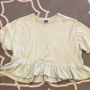 Wild Fable Cropped Ruffle Tee